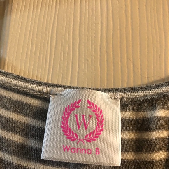 NWOT Drop sleeve gray and white tunic Size large - Picture 4 of 5